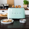 SMEG 50's Style TSF01PGEU kenyérpirító, 950 W, 2 szelet, 6 fokozat, morzsatartó, beépített kábel, rozsdamentes acél, zöld