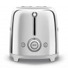 Тостер за хляб SMEG 50's Style TSF01SSEU, 950W, 2 филии, 6 нива, Тавичка за трохи, Вграден кабел, Неръждаема стомана, Сребрист
