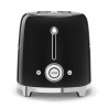 Тостер за хляб SMEG 50's Style TSF01BLEU, 950W, 2 филии, 6 нива, Тавичка за трохи, Вграден кабел, Неръждаема стомана, Черен