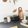 Тостер за хляб SMEG 50's Style TSF01BLEU, 950W, 2 филии, 6 нива, Тавичка за трохи, Вграден кабел, Неръждаема стомана, Черен