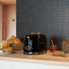 Тостер за хляб SMEG 50's Style TSF01BLEU, 950W, 2 филии, 6 нива, Тавичка за трохи, Вграден кабел, Неръждаема стомана, Черен