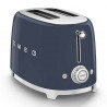 Тостер за хляб SMEG 50's Style TSF01NBEU, 950W, 2 филии, 6 нива, Тавичка за трохи, Вграден кабел, Неръждаема стомана, Тъмносин