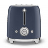 Тостер за хляб SMEG 50's Style TSF01NBEU, 950W, 2 филии, 6 нива, Тавичка за трохи, Вграден кабел, Неръждаема стомана, Тъмносин