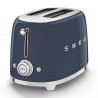 Тостер за хляб SMEG 50's Style TSF01NBEU, 950W, 2 филии, 6 нива, Тавичка за трохи, Вграден кабел, Неръждаема стомана, Тъмносин