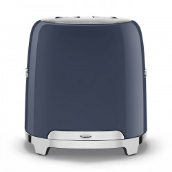 Тостер за хляб SMEG 50's Style TSF01NBEU, 950W, 2 филии, 6 нива, Тавичка за трохи, Вграден кабел, Неръждаема стомана, Тъмносин