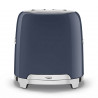 Тостер за хляб SMEG 50's Style TSF01NBEU, 950W, 2 филии, 6 нива, Тавичка за трохи, Вграден кабел, Неръждаема стомана, Тъмносин