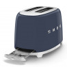 Тостер за хляб SMEG 50's Style TSF01NBEU, 950W, 2 филии, 6 нива, Тавичка за трохи, Вграден кабел, Неръждаема стомана, Тъмносин