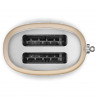 Тостер за хляб SMEG 50's Style TSF01CHMEU, 950W, 2 филии, 6 нива, Тавичка за трохи, Вграден кабел, Неръждаема стомана, Шампанско