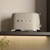 Тостер за хляб SMEG 50's Style TSF01MLMEU, 950W, 2 филии, 6 нива, Тавичка за трохи, Вграден кабел, Неръждаема стомана, Бежов