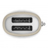 Тостер за хляб SMEG 50's Style TSF01MLMEU, 950W, 2 филии, 6 нива, Тавичка за трохи, Вграден кабел, Неръждаема стомана, Бежов