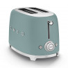 Тостер за хляб SMEG 50's Style TSF01EGMEU, 950W, 2 филии, 6 нива, Тавичка за трохи, Вграден кабел, Неръждаема стомана, Изумрудено зелен