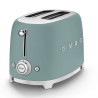 Тостер за хляб SMEG 50's Style TSF01EGMEU, 950W, 2 филии, 6 нива, Тавичка за трохи, Вграден кабел, Неръждаема стомана, Изумрудено зелен