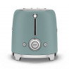 Тостер за хляб SMEG 50's Style TSF01EGMEU, 950W, 2 филии, 6 нива, Тавичка за трохи, Вграден кабел, Неръждаема стомана, Изумрудено зелен