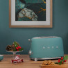 Тостер за хляб SMEG 50's Style TSF01EGMEU, 950W, 2 филии, 6 нива, Тавичка за трохи, Вграден кабел, Неръждаема стомана, Изумрудено зелен