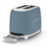 SMEG 50's Style TSF01SBMEU Toaster, 950W, 2-slice, 6 settings, Crumb tray, Retractable cord, Stainless steel, Stormy Blue