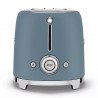 SMEG 50's Style TSF01SBMEU Toaster, 950W, 2-slice, 6 settings, Crumb tray, Retractable cord, Stainless steel, Stormy Blue