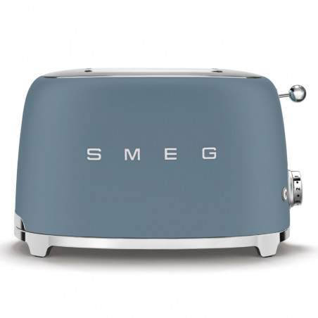 Τοστιέρα SMEG 50's Style TSF01SBMEU, 950 W, 2 φέτες, 6 επίπεδα, Δίσκος για ψίχουλα, Ενσωματωμένο καλώδιο, Ανοξείδωτο ατσάλι, Μπλε θύελλας
