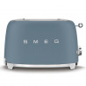 Prajitor de paine SMEG 50's Style TSF01SBMEU, 950 W, 2 felii, 6 trepte, Tava pentru firimituri, Cablu integrat, Otel inoxidabil, Albastru cenusiu