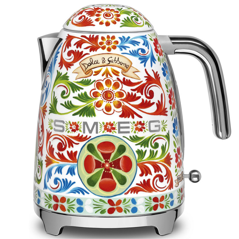 Електрическа кана SMEG Dolce & Gabbana KLF03DGEU, 2400 W, 1.7 л, 360° основа, Гланцово покритие, Многоцветен