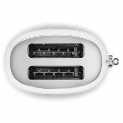 SMEG 50's Style TSF01WHMEU Toaster, 950W, 2-slice, 6 settings, Crumb tray, Retractable cord, Stainless steel, Matte white