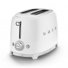 SMEG 50's Style TSF01WHMEU Toaster, 950W, 2-slice, 6 settings, Crumb tray, Retractable cord, Stainless steel, Matte white