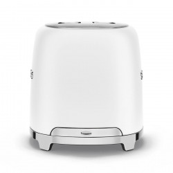 Prajitor de paine SMEG 50's Style TSF01WHMEU, 950 W, 2 felii, 6 trepte, Tava pentru firimituri, Cablu integrat, Otel inoxidabil, Alb mat