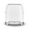 Τοστιέρα SMEG 50's Style TSF01WHMEU, 950 W, 2 φέτες, 6 επίπεδα, Δοχείο για ψίχουλα, Ενσωματωμένο καλώδιο, Ανοξείδωτο ατσάλι, Λευκό ματ