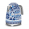 Cana electrica SMEG Dolce & Gabbana KLF03DGBEU, 2400 W, 1,7 l, Baza rotativa la 360°, Finisaj lucios, Albastru mediteranean