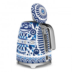 Ηλεκτρική κανάτα SMEG Dolce & Gabbana KLF03DGBEU, 2400 W, 1,7 λ, βάση 360°, γυαλιστερό φινίρισμα, μεσογειακό μπλε