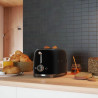 Тостер за хляб SMEG 50's Style TSF01BLMEU, 950W, 2 филии, 6 нива, Тавичка за трохи, Вграден кабел, Неръждаема стомана, Черен мат