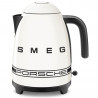 SMEG Porsche KLF03PCWEU elektromos vízforraló, 2400 W, 1,7 l, 360°-os talp, fényes felület, fehér