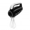 Mixer manual SMEG 50's Style HMF01BLEU, 250 W, 9 viteze, Functie Turbo, Afisaj LED, Timer, Accesorii, Negru