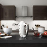 Mixer manual SMEG 50's Style HMF01WHEU, 250 W, 9 viteze, Functie Turbo, Afisaj LED, Timer, Accesorii, Alb