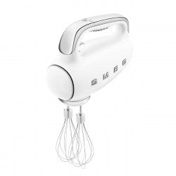 SMEG 50's Style HMF01WHEU Hand Mixer, 250W, 9 speeds, Turbo, Hidden LED display, Timer, Accessories, White