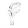 Mixer manual SMEG 50's Style HMF01WHEU, 250 W, 9 viteze, Functie Turbo, Afisaj LED, Timer, Accesorii, Alb