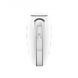 Χειροκίνητο μίξερ SMEG 50's Style HMF01WHEU, 250 W, 9 ταχύτητες, λειτουργία Turbo, κρυφή οθόνη LED, χρονοδιακόπτης, εξαρτήματα, λευκό