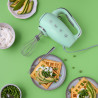 SMEG 50's Style HMF01PGEU Hand Mixer, 250W, 9 speeds, Turbo, Hidden LED display, Timer, Accessories, Green