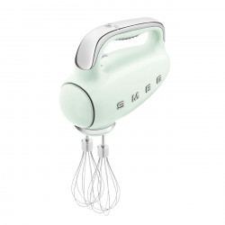 Mixer manual SMEG 50's Style HMF01PGEU, 250 W, 9 viteze, Functie Turbo, Afisaj LED, Timer, Accesorii, Verde