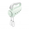 Mixer manual SMEG 50's Style HMF01PGEU, 250 W, 9 viteze, Functie Turbo, Afisaj LED, Timer, Accesorii, Verde