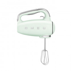 Mixer manual SMEG 50's Style HMF01PGEU, 250 W, 9 viteze, Functie Turbo, Afisaj LED, Timer, Accesorii, Verde