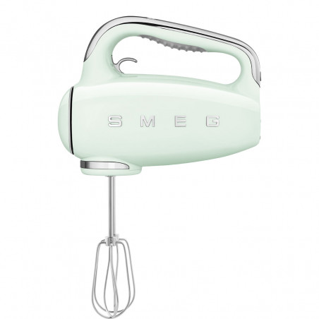 Χειροκίνητο μίξερ SMEG 50's Style HMF01PGEU, 250 W, 9 ταχύτητες, λειτουργία Turbo, κρυφή οθόνη LED, χρονοδιακόπτης, εξαρτήματα, πράσινο