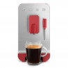 SMEG Collezione BCC02RDMEU eszpresszógép, 1350 W, 19 bar, 1,4 l, 8 funkció, beépített őrlő, gőzfúvóka, piros