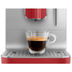 Μηχανή εσπρέσο SMEG Collezione BCC02RDMEU, 1350 W, 19 bar, 1,4 λίτρα, 8 λειτουργίες, Ενσωματωμένος μύλος, Ακροφύσιο ατμού, Κόκκινο