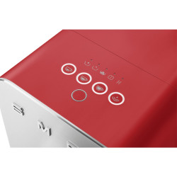 SMEG Collezione BCC02RDMEU eszpresszógép, 1350 W, 19 bar, 1,4 l, 8 funkció, beépített őrlő, gőzfúvóka, piros