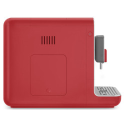 SMEG Collezione BCC02RDMEU eszpresszógép, 1350 W, 19 bar, 1,4 l, 8 funkció, beépített őrlő, gőzfúvóka, piros
