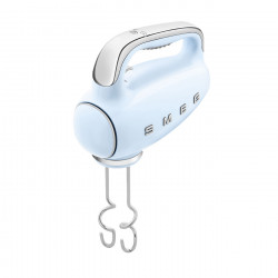 SMEG 50's Style HMF01PBEU Hand Mixer, 250W, 9 speeds, Turbo, Hidden LED display, Timer, Accessories, Blue