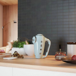 SMEG 50's Style HMF01PBEU Hand Mixer, 250W, 9 speeds, Turbo, Hidden LED display, Timer, Accessories, Blue
