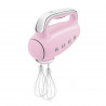 SMEG 50's Style HMF01PKEU Hand Mixer, 250W, 9 speeds, Turbo, Hidden LED display, Timer, Accessories, Pink