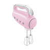 SMEG 50's Style HMF01PKEU Hand Mixer, 250W, 9 speeds, Turbo, Hidden LED display, Timer, Accessories, Pink