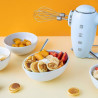 SMEG 50's Style HMF01PBEU Hand Mixer, 250W, 9 speeds, Turbo, Hidden LED display, Timer, Accessories, Blue